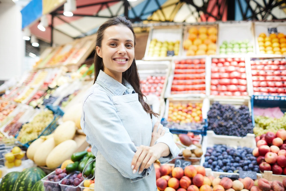 Retailer at the market