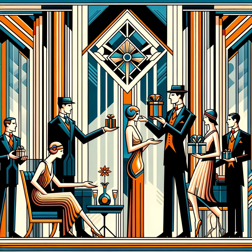 Art Deco illustration of Modal Verbs.